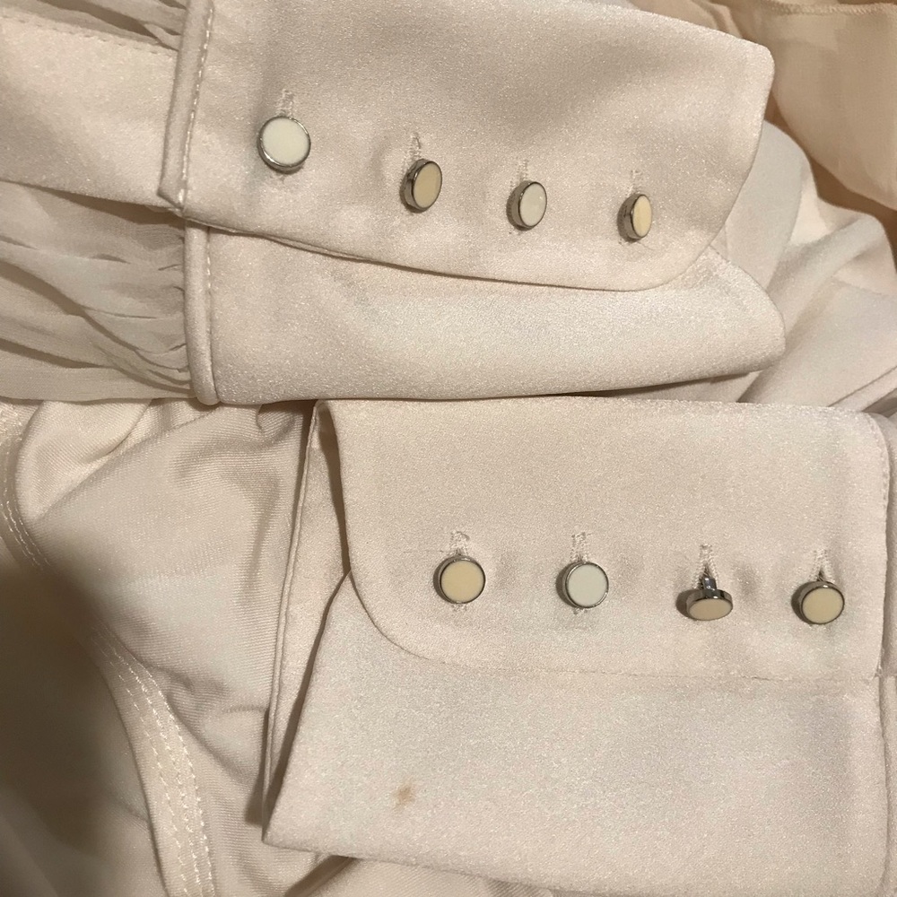 BCBG MAXAZRIA -Faux Wrap Cutout Bodysuit Blouse - Picture 12 of 12